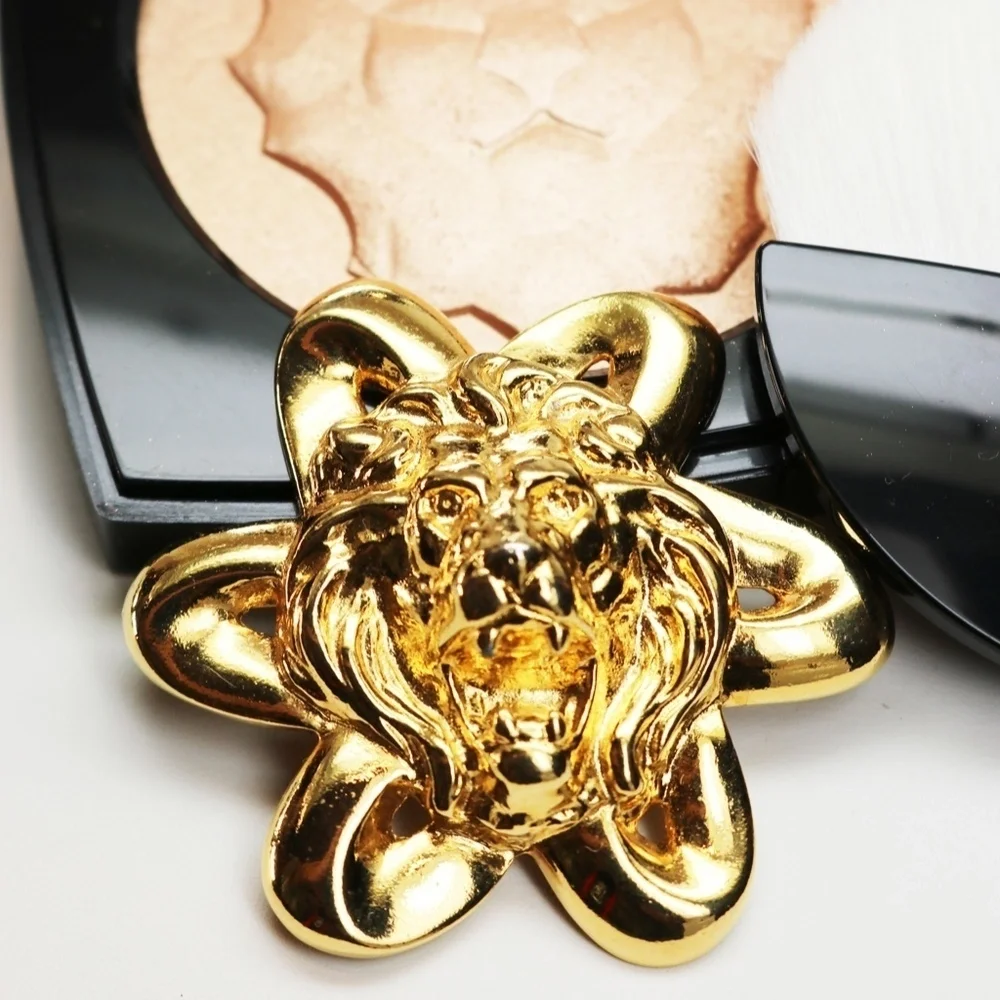 Anne Klein Gold Plated Lion's Head Brooch